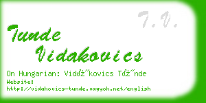 tunde vidakovics business card